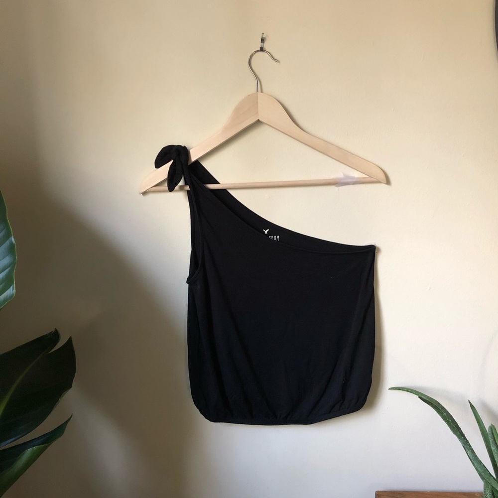 AE one shoulder tie tank top